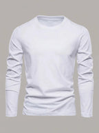 JOSÉ - Camiseta de manga larga de algodón - Blanco