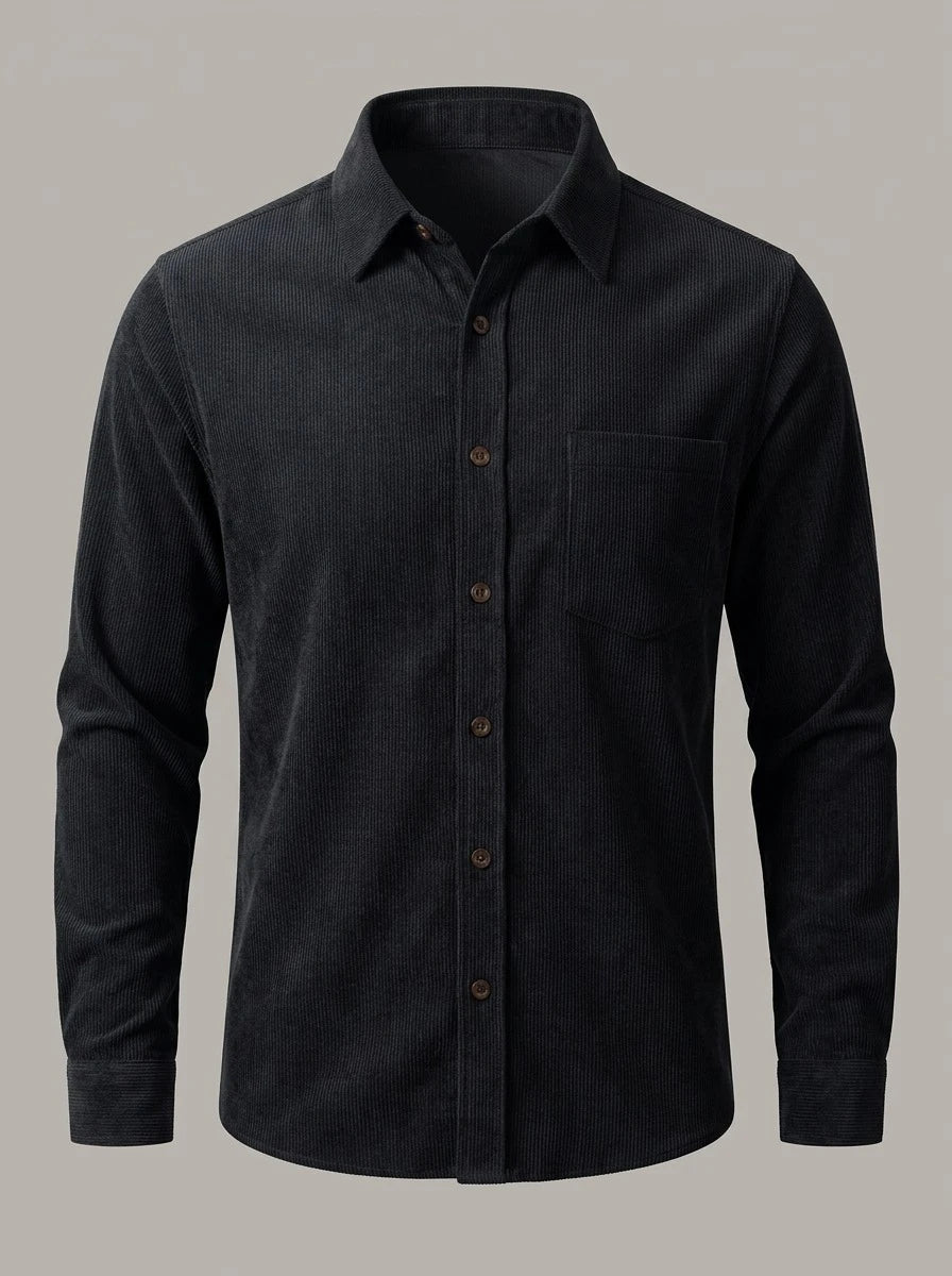 NÉSTOR - Camisa de pana gruesa - Negro