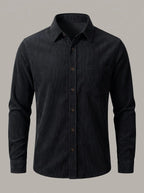 NÉSTOR - Camisa de pana gruesa - Negro