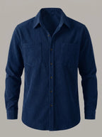 JOSÉ MIGUEL - Camisa casual de algodón - Azul marino