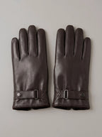 JOSÉ FRANCISCO guantes de vestir forrados con correa - color marrón