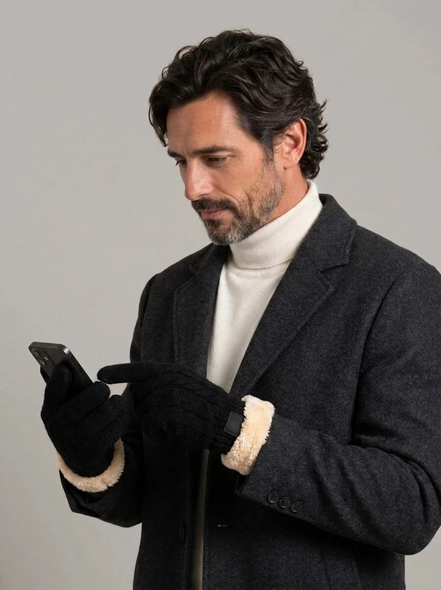 JUAN PABLO guantes de punto táctiles - look de invierno