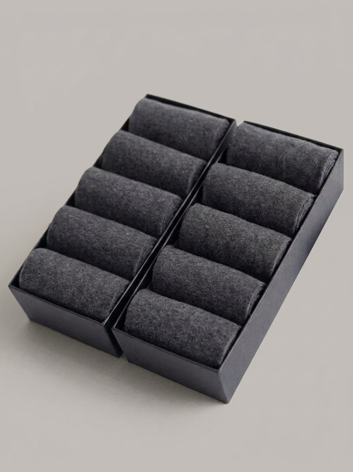 JUAN DOMINGO - Calcetines largos de algodón (pack de 10 pares) - Gris oscuro