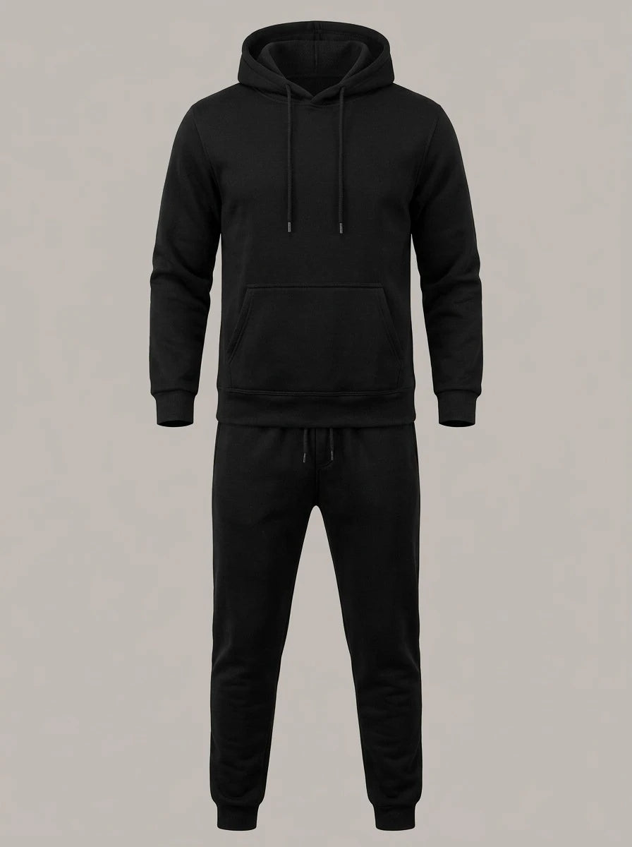 ÁNGEL ANTONIO - Chándal de sudadera con capucha - Negro