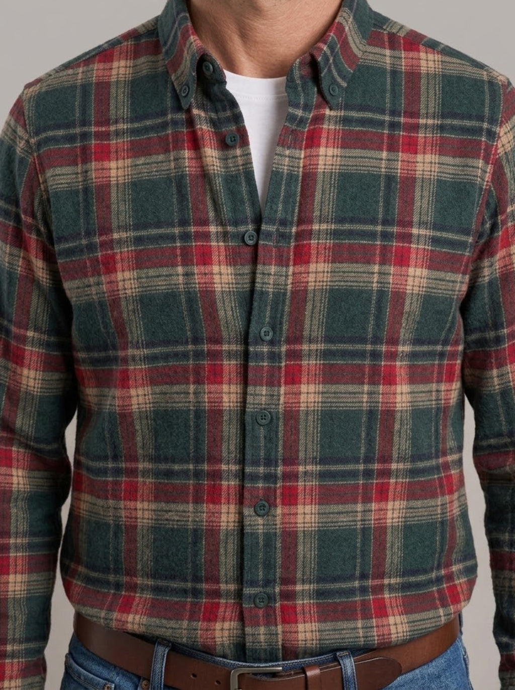 TXEMA - Sobrecamisa de franela de algodón