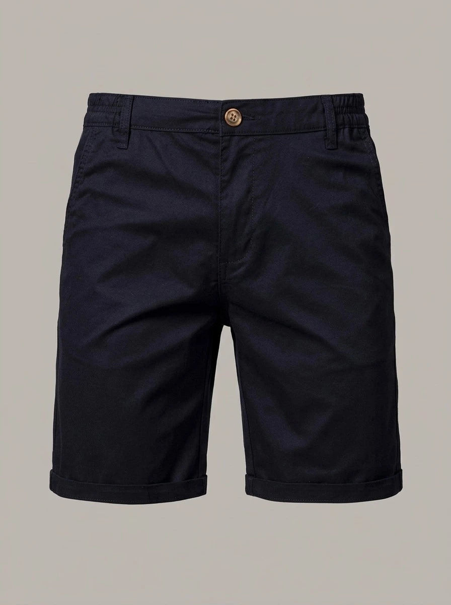 JOSÉ MARIANO - Bermuda chino de algodón - Negro