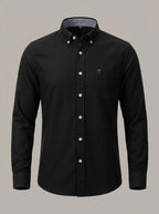 JON - Camisa Oxford de algodón - Negro