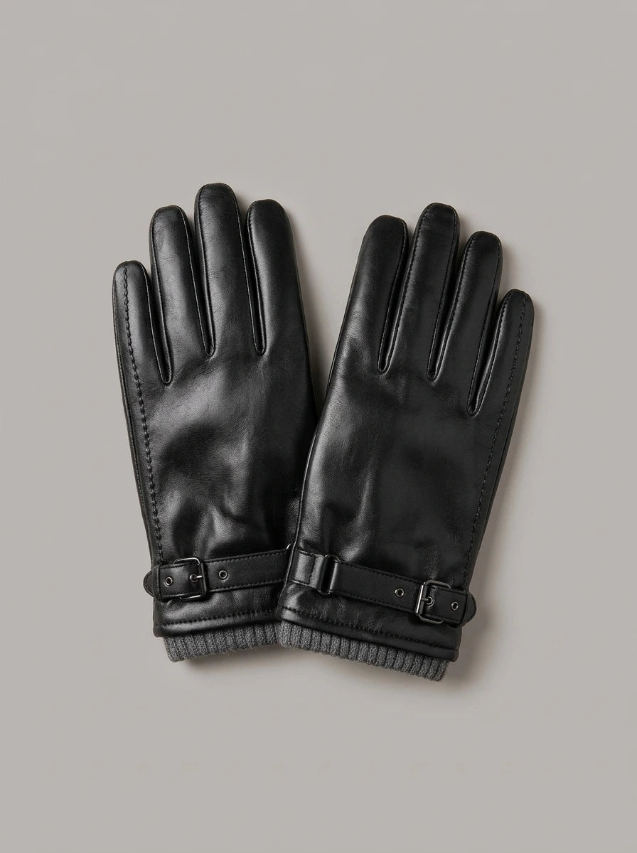 JUAN LUIS guantes de vestir con hebilla - color negro