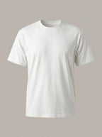 ADOLFO - Camiseta básica de algodón - Blanco