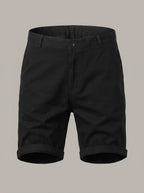 TOBÍAS - Bermuda chino clásica - Negro