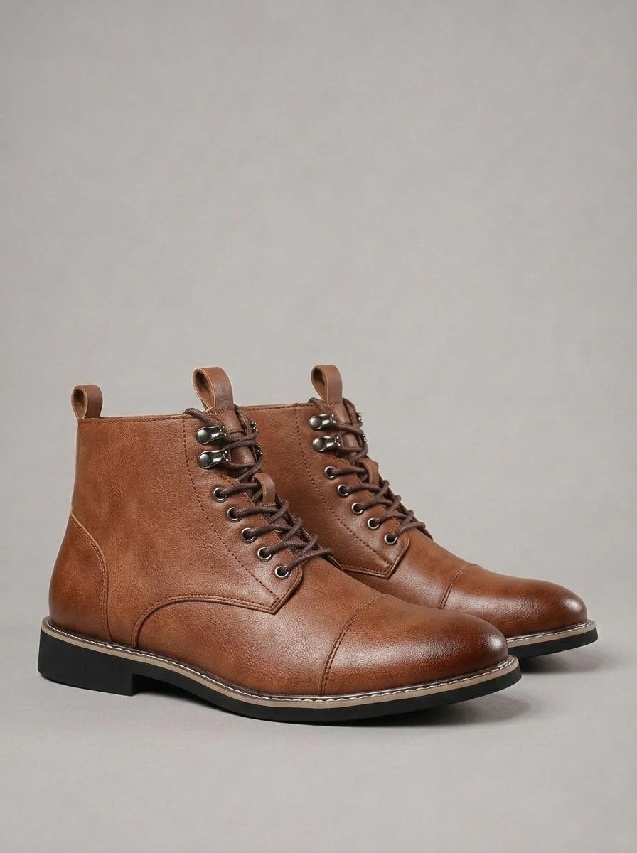 MIGUEL JUAN botines con cordones - color marrón claro