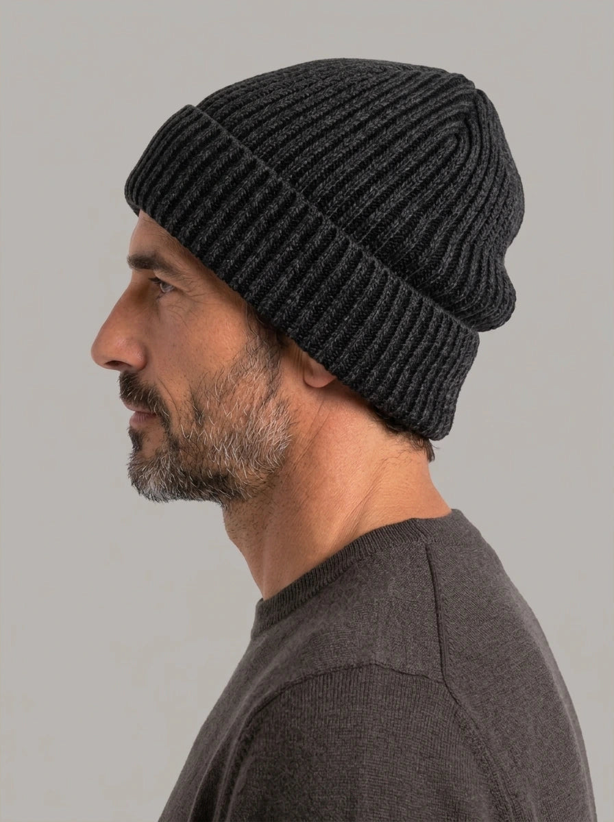 KIKO - Gorro jaspeado con vuelta puesto, de perfil