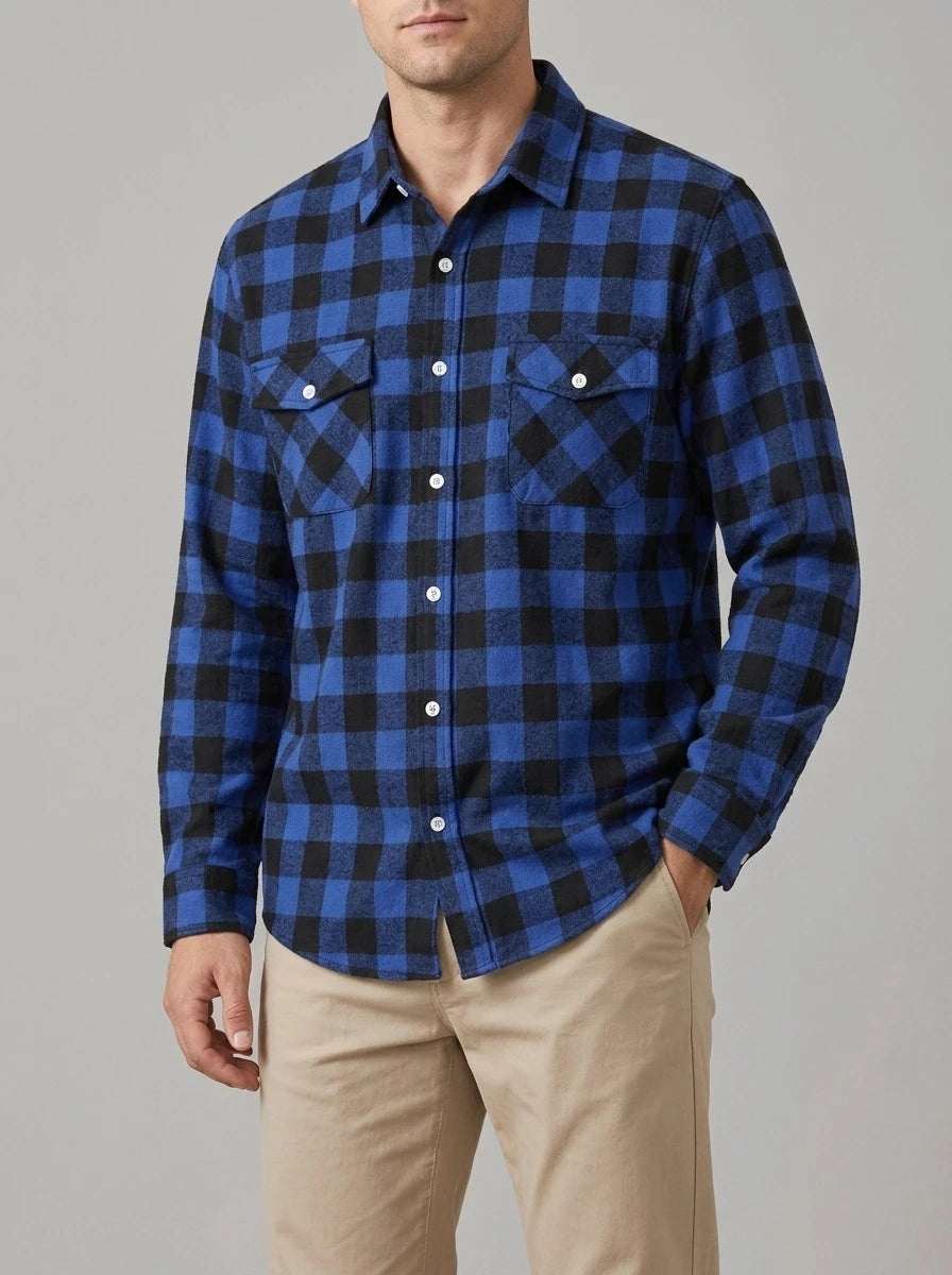 CHEMA - Camisa de franela de cuadros