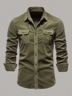 JUANMA - Camisa de trabajo de algodón - Verde militar