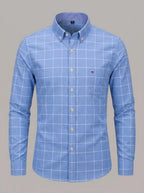 JON - Camisa Oxford de algodón - Azul cielo