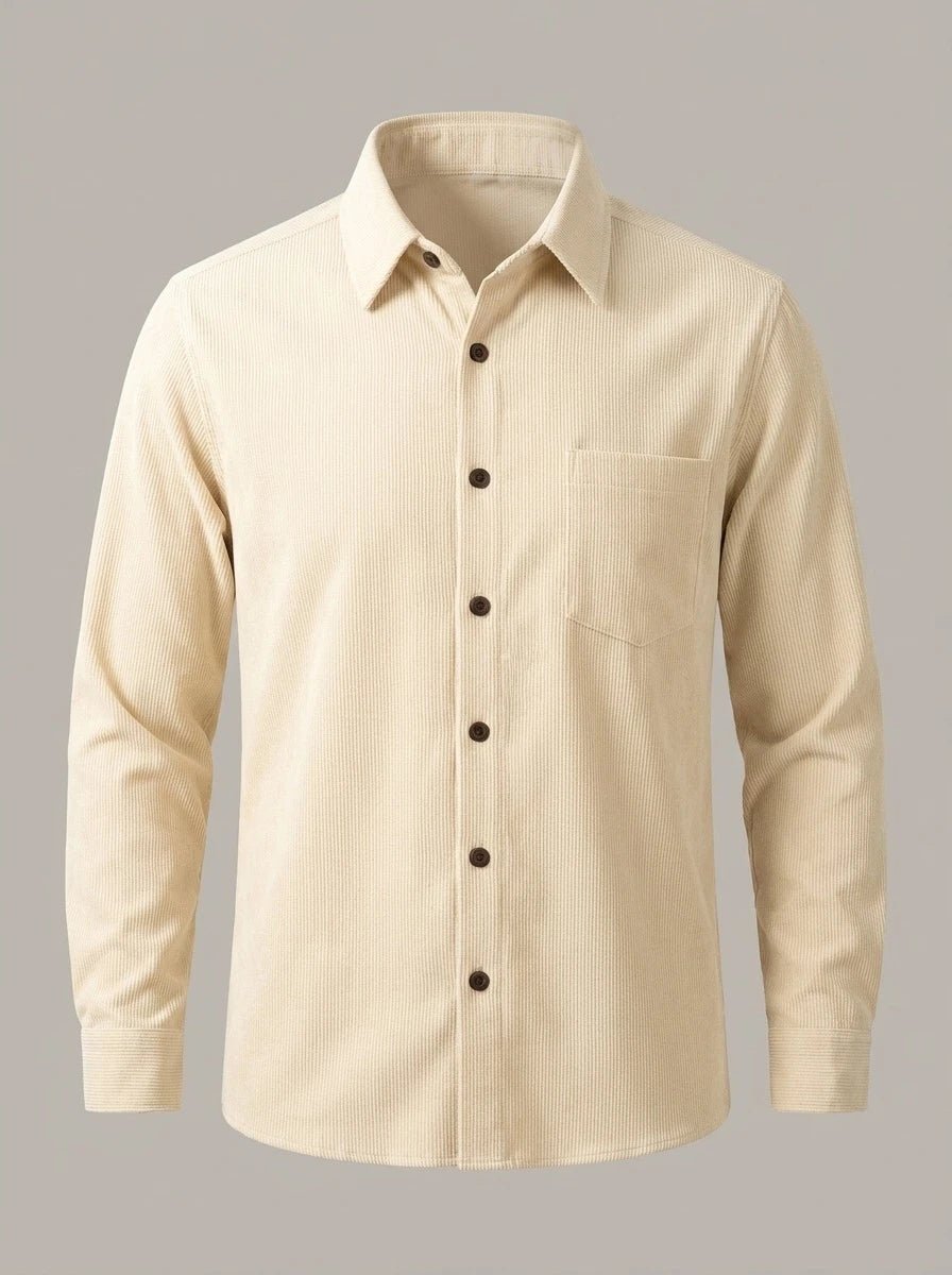NÉSTOR - Camisa de pana gruesa - Beige