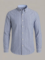 IBON - Camisa Oxford de rayas - Rayas azules