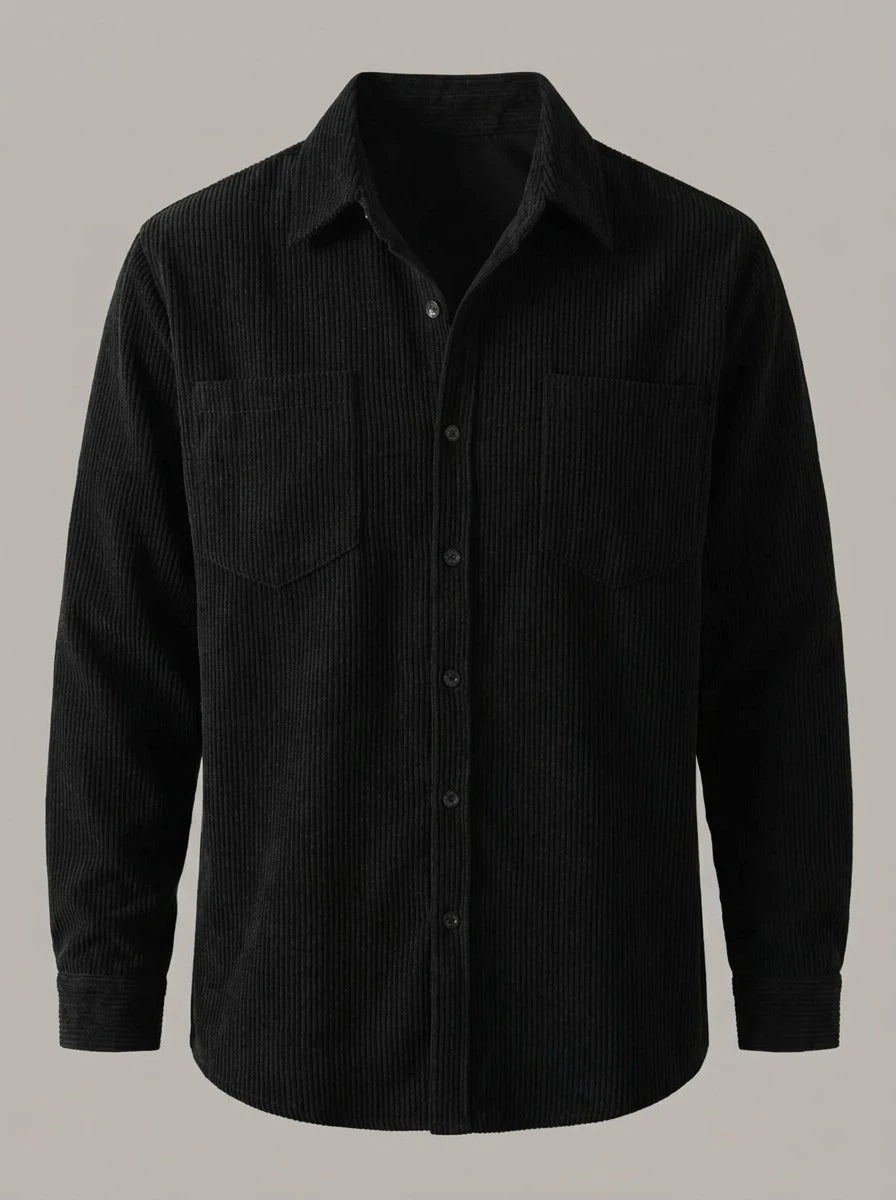 JOSÉ MIGUEL - Camisa casual de algodón - Negro