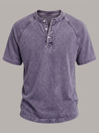 LUIS - Camiseta Henley lavada™