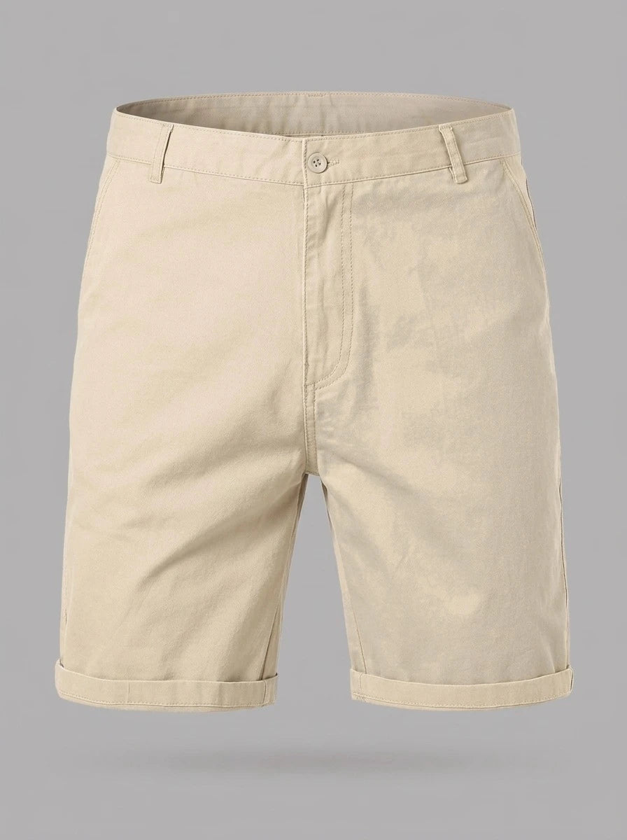 TOBÍAS - Bermuda chino clásica - Beige
