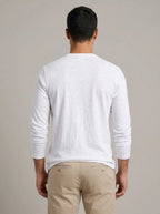 ASIER - Camiseta henley ajustada de manga larga