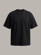OCTAVIO - Camiseta de algodón pesado holgada - Negro