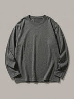 ROMÁN - Camiseta de manga larga efecto lavado - Gris oscuro