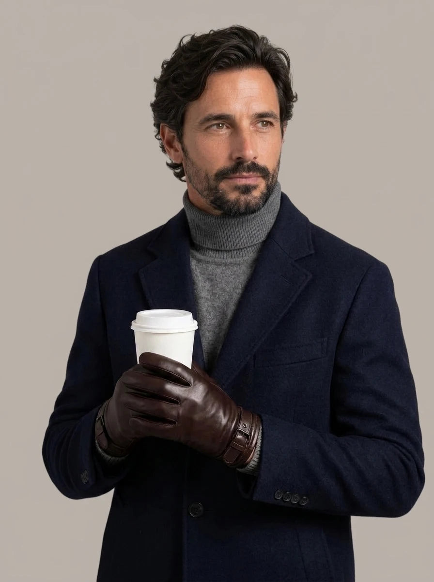 JUAN LUIS guantes de vestir con hebilla - look de invierno