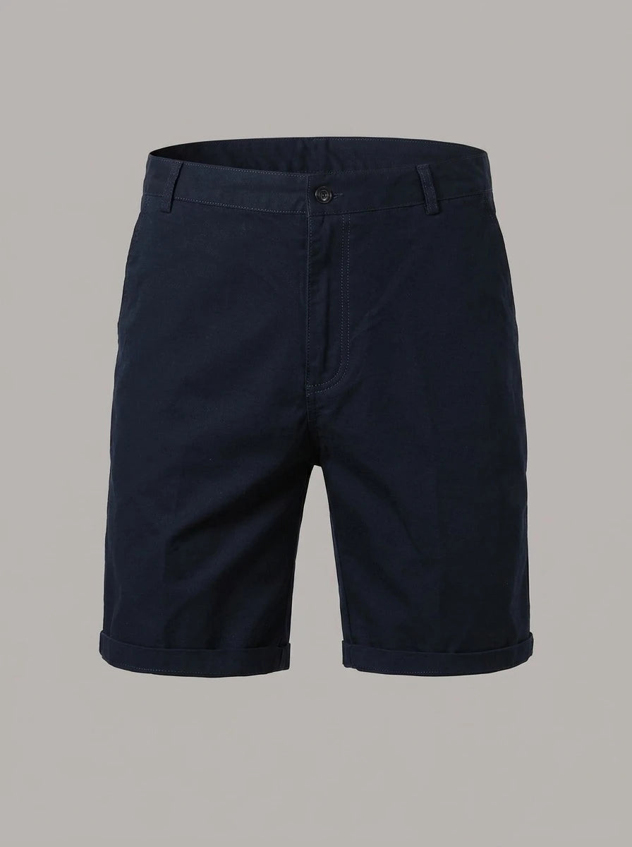 TOBÍAS - Bermuda chino clásica - Azul marino