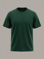 ADOLFO - Camiseta básica de algodón - Verde