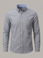 JON - Camisa Oxford de algodón - Gris