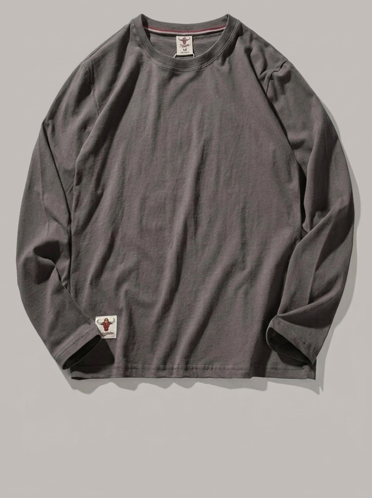 ROMÁN - Camiseta de manga larga efecto lavado - Gris hierro