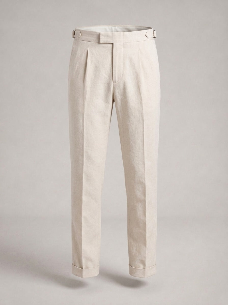 JEFF pantalones chinos vestir - Beige