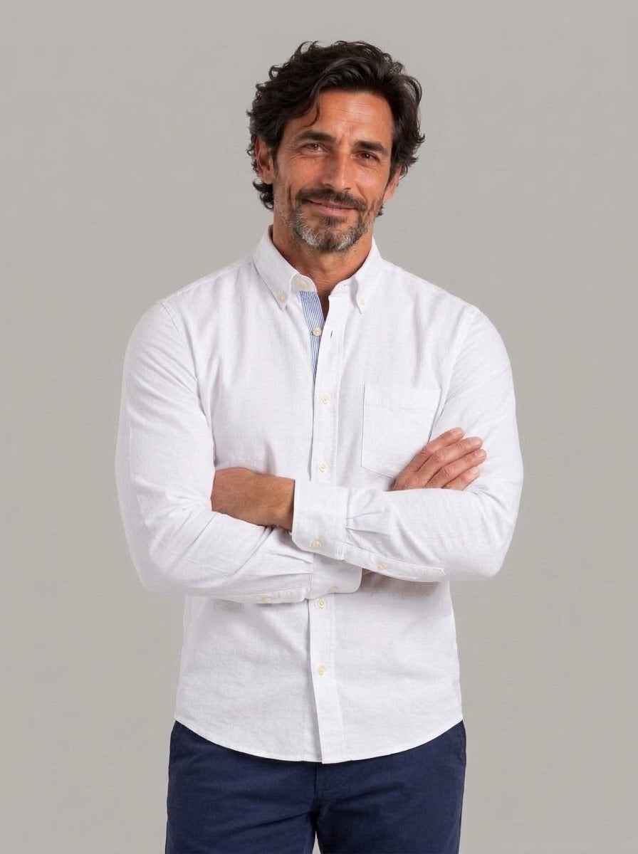 JON - Camisa Oxford de algodón