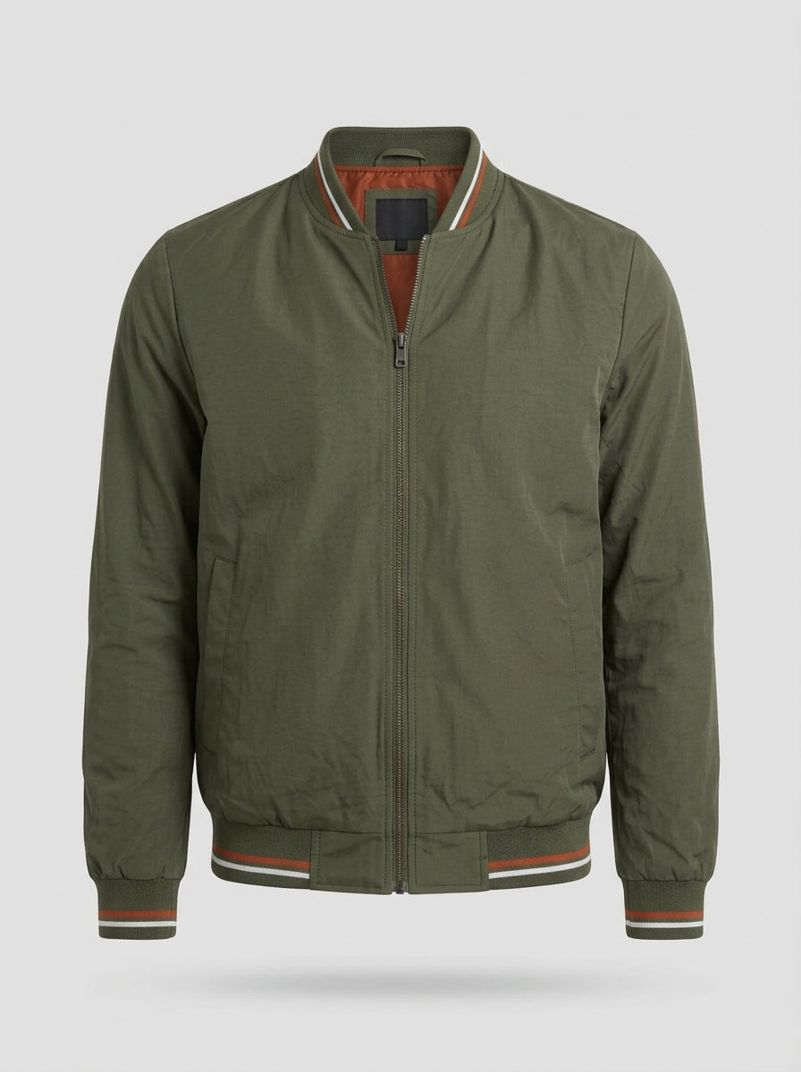 Chaqueta bomber clásica ÁNGEL IGNACIO en color verde