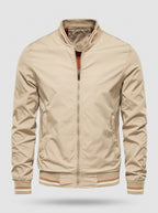 Chaqueta bomber clásica ÁNGEL IGNACIO en color beige claro
