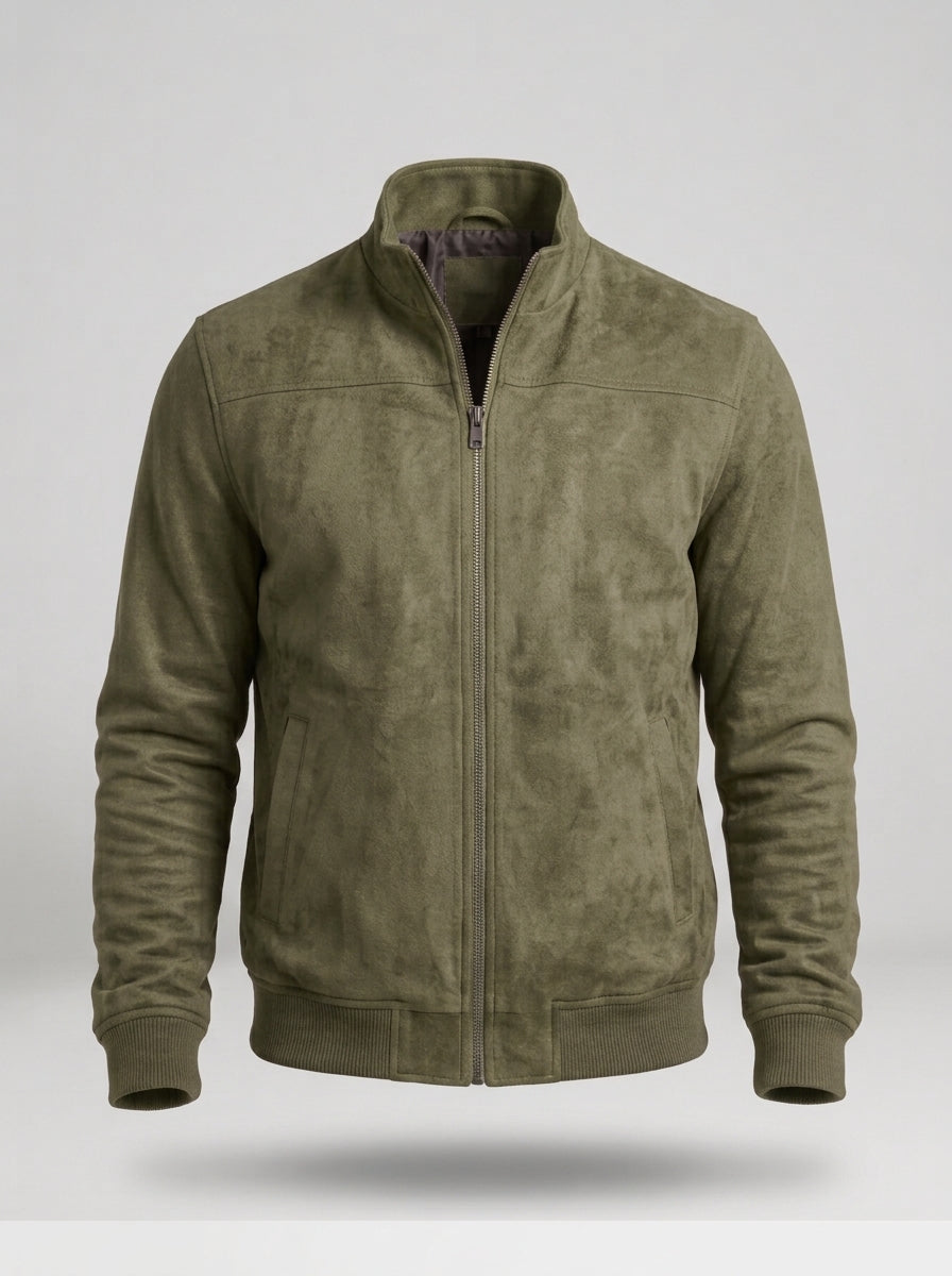 Chaqueta ligera de corte refinado XIMO en color verde oliva