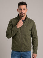 Chaqueta de ante vintage JOSÉ GABRIEL cerrada, vista de frente