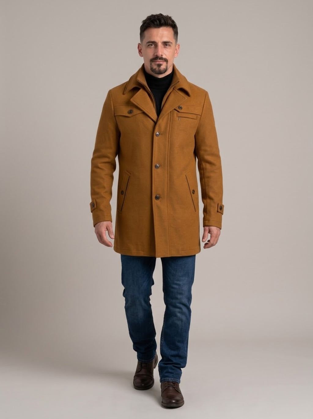 Look completo con la gabardina de invierno ALVARO, cuerpo entero