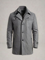 Gabardina de invierno ALVARO en color gris niebla