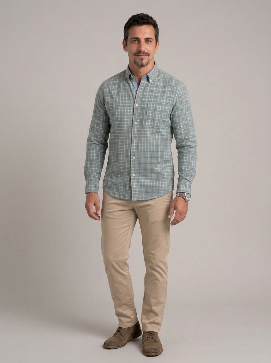 KOLDO camisa Oxford de cuadros - cuerpo entero