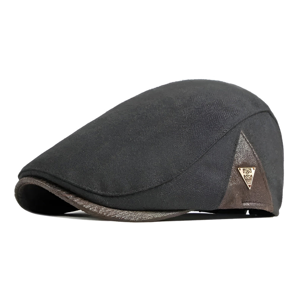 FRANCISCO - Gorra plana retro Negro