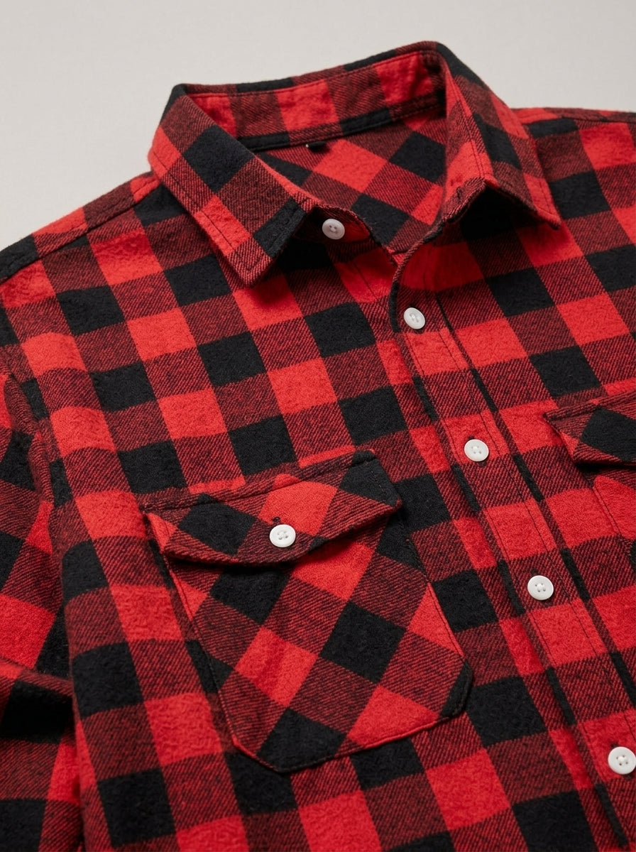JUAN GONZALO camisa de franela - detalle