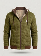 Chaqueta técnica de punto con borreguito CARLOS en color verde