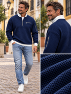 FERNANDO - Jersey con cuello elevado y media cremallera™