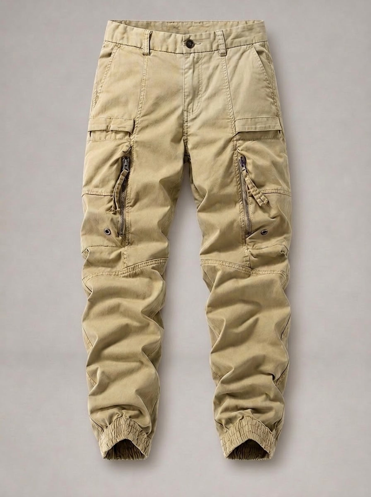 GREGORIO pantalón cargo beige claro