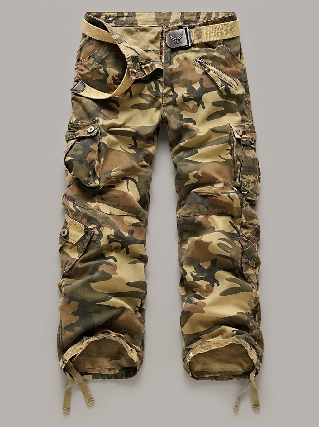 BENITO pantalón cargo camuflaje claro