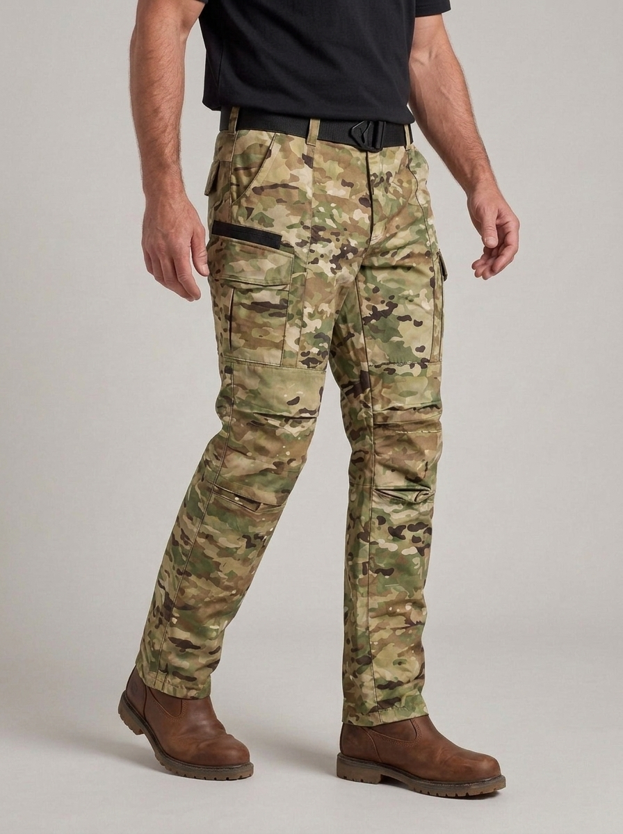 SEBASTIÁN pantalón táctico verde militar puesto