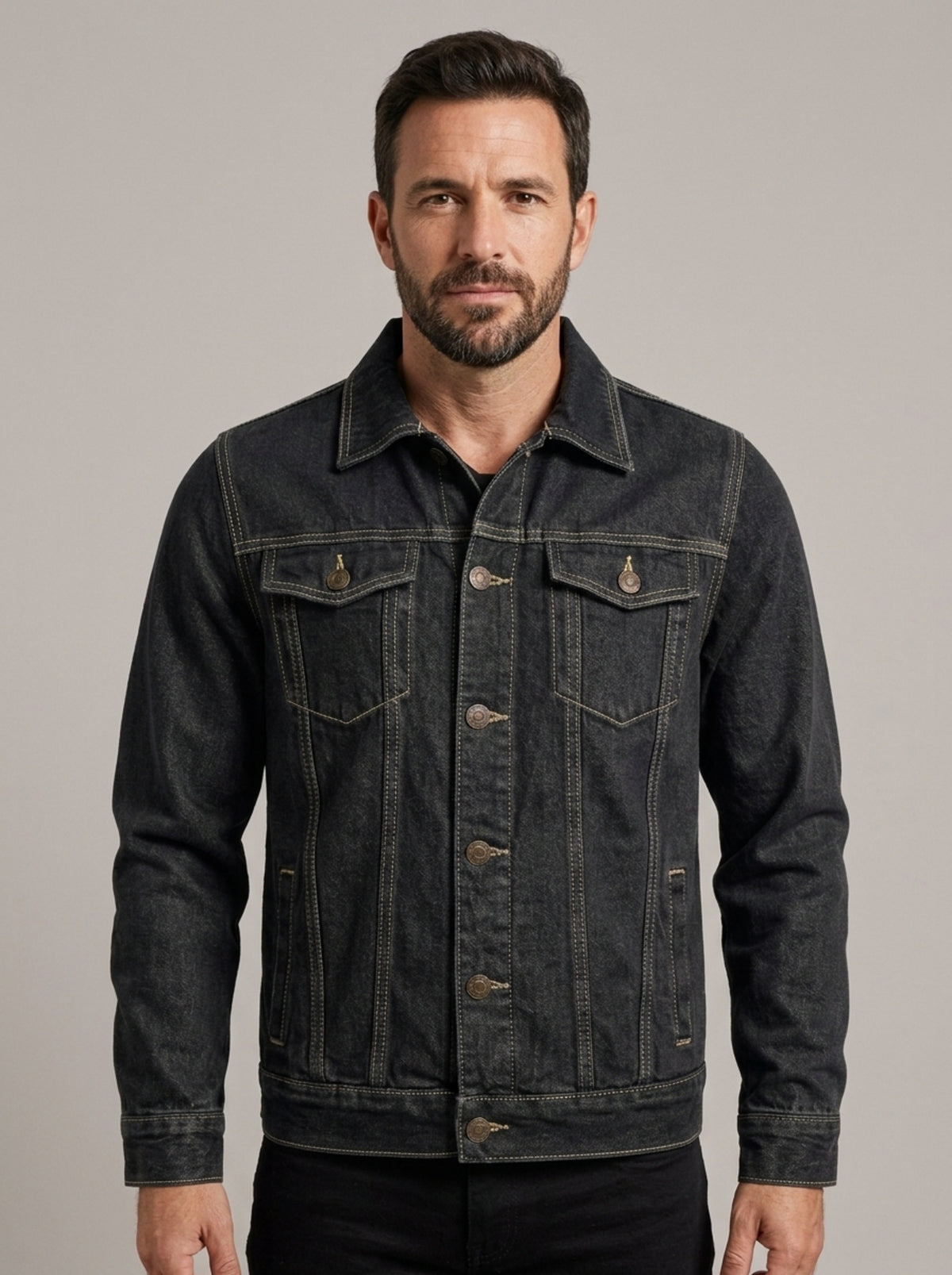 ANDER cazadora denim - Negro