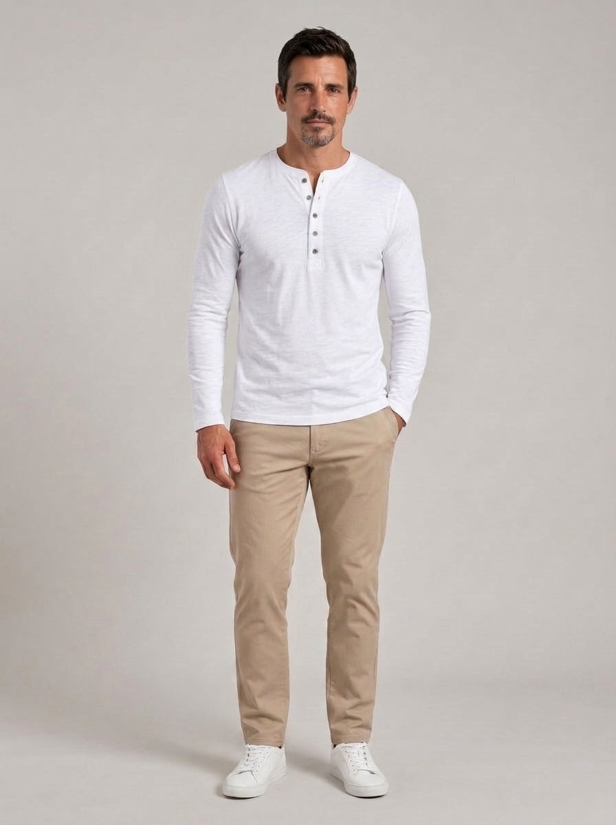 ASIER camiseta henley - cuerpo entero